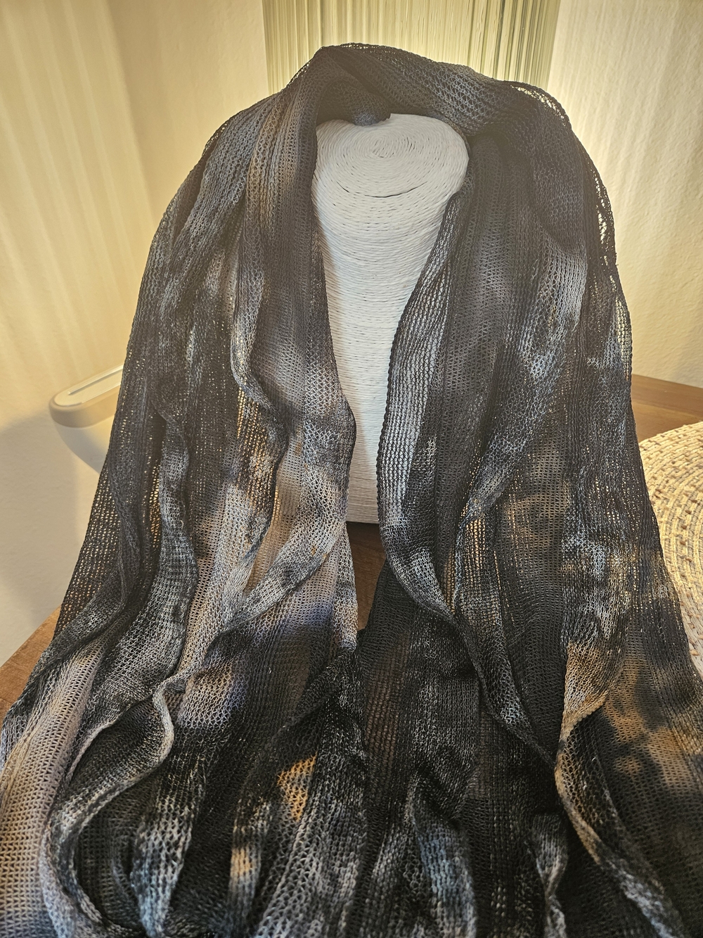 Women's Ombre Black & Gray , Brown  Lightweight  Wrap Closed in Front